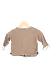 Vorschaubild 2 von Kinder Strickjacke Gr. 62/68 Braun Baumwolle