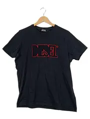Vorschaubild 1 von Herren T-Shirt Schwarz Logo Schriftzug Rot Gr. L Streetwear