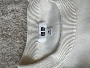 Vorschaubild 5 von Damen Pullover Gr. 38 M Weiß Gestreift Maritim Baumwoll-Mix
