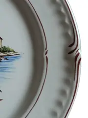 Vorschaubild 2 von Classic Rose Sammelteller Landschaftsmotiv Boot Porzellan 20cm