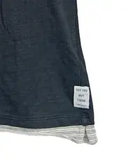 Vorschaubild 3 von Kinder T-Shirt Henley Grau Gr. 152 Baumwolle Kurzarm