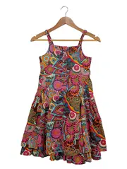 Vorschaubild 1 von Kinder Sommerkleid Gr. 140 Mehrfarbig Bohemian Blumenmuster