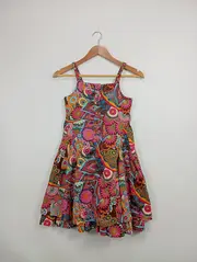 Vorschaubild 2 von Kinder Sommerkleid Gr. 140 Mehrfarbig Bohemian Blumenmuster