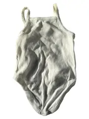 Vorschaubild 2 von Baby Body Gr. 56 Weiß Uni Baumwolle Rippstrick Kinder