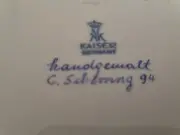 Vorschaubild 2 von Aschenbecher Blumenmuster Handgemalt Romantisch Weiß 19cm