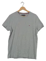 Vorschaubild 1 von T-Shirt Herren Gr. L Grau Meliert Basic Logo