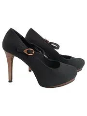 Vorschaubild 1 von Pumps Damen Gr. 39 Schwarz Elegant Mary Jane Plateau Schuhe