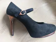 Vorschaubild 10 von Pumps Damen Gr. 39 Schwarz Elegant Mary Jane Plateau Schuhe