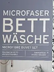 Vorschaubild 4 von Mikrofaser Bettwäsche 155x220 cm Weiß Abstrakt Schrift Modern
