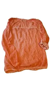 Vorschaubild 2 von Damen Hemdbluse Gr. 38 Orange Viskose Pailletten Casual