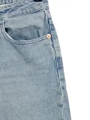 Vorschaubild 2 von Damen Jeans Straight Leg Gr. 42 Blau Casual Denim Hose