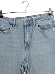 Vorschaubild 3 von Damen Jeans Straight Leg Gr. 42 Blau Casual Denim Hose