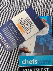 Vorschaubild 4 von Portwest Chefswear Kochshose Herren M Kariert Blau Weiß 100% Baumwolle