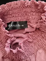 Vorschaubild 7 von Damen Bluse Rosa Gr. 46;3XL Langarm Rüschen Punkte Polyester