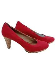 Vorschaubild 1 von Damen Pumps Gr. 42 Rot Elegant Korkabsatz