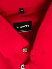 Vorschaubild 3 von Business Hemd Herren Langarm Uni Rot Gr. 40/L Baumwolle