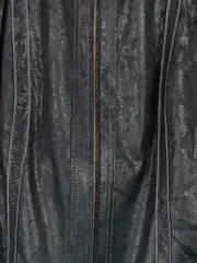Vorschaubild 2 von Damen Lederjacke Gr. 44 Schwarz Polyester Freizeit Übergangsjacke