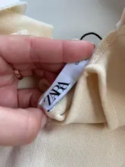 Vorschaubild 3 von Damen Pullunder Top Gr. L Beige Viskose Ärmellos Minimalistisch