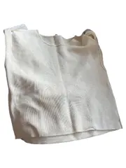 Vorschaubild 2 von Damen Pullunder Top Gr. L Beige Viskose Ärmellos Minimalistisch