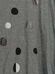 Vorschaubild 2 von Damen Langarmshirt mit Punkten Gr. 40/L Grau Casual