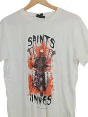 Vorschaubild 3 von Herren T-Shirt Streetwear Weiß S Saints or Sinners Skelett-Print