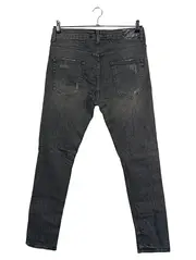 Vorschaubild 2 von Herren Destroyed Jeans W34 Grau Casual Baumwolle Elasthan Used Look