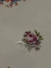 Vorschaubild 2 von Platzteller Porzellan Blumenmuster Goldrand Klassisch Weiß Teller