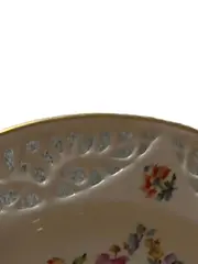 Vorschaubild 4 von Platzteller Porzellan Blumenmuster Goldrand Klassisch Weiß Teller