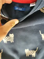 Vorschaubild 4 von Okaidi Mädchen Pullover Gr. 110 Blau Katzenmuster Langarm