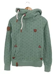 Vorschaubild 1 von Damen Sweatjacke Gr. 36/S Grün Anker Muster Hoodie Streetwear