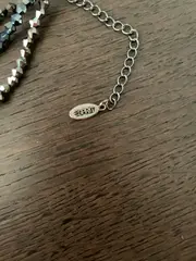 Vorschaubild 4 von Halskette Damen Elegant Silber Metall Glas Perlen Strass Collier Kette