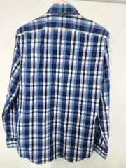 Vorschaubild 2 von Herren Hemd Kariert Blau Weiß Slim Fit Gr. M