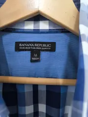 Vorschaubild 5 von Herren Hemd Kariert Blau Weiß Slim Fit Gr. M