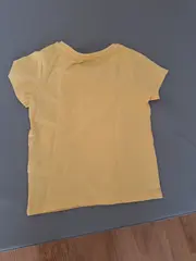 Vorschaubild 2 von Mädchen T-Shirt Gr. 86 Baumwolle Kurzarm Gelb Blumenmuster
