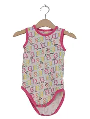 Vorschaubild 1 von Baby Body Strampler Gr. 80/12M Logo-Print Weiß Pink