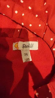 Vorschaubild 2 von Steppjacke Baby Mädchen Gr. 74 Rot Punkte Kapuze