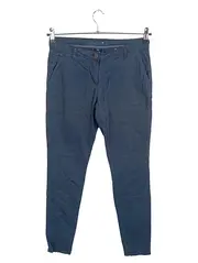 Vorschaubild 1 von Chino Stoffhose Damen Gr. 34 Blau Baumwolle Slim
