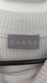 Vorschaubild 3 von Canda Damen Strickpullover Pullover Gr. M Grau Colorblock Casual