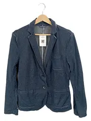 Vorschaubild 1 von Damen Blazer Sakko Gr. L Blau Meliert Baumwolle