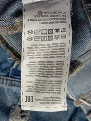 Vorschaubild 3 von Damen Jeansjacke Blau Gr. 34/XS Vintage Cropped Distressed