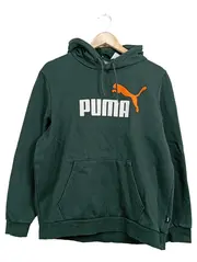 Vorschaubild 1 von Herren Kapuzenpullover Hoodie Gr. L Grün Logo-Print Sportlich