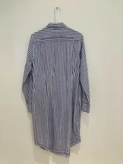 Vorschaubild 2 von Gestreiftes Hemdblusenkleid Damen Gr. 44 XXL Casual Mehrfarbig