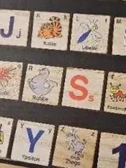 Vorschaubild 2 von Lern-ABC Alphabet Rahmen Pädagogik Materialset Kinder Rot Holz