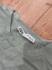 Vorschaubild 4 von Damen Pullover Langarm Gr. S Mintgrün Basic Feinstrick Zierknöpfe