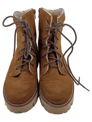 Vorschaubild 2 von Damen Stiefelette Winterboots Schnürstiefel Braun Wildleder Gr. 40