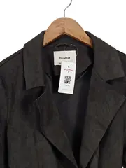 Vorschaubild 4 von Damen Übergangsmantel Gr. 38/M Schwarz Casual Wickelmantel