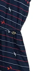 Vorschaubild 4 von Damen Freizeitkleid Gr. 38/M Blau Maritim Gestreift Viskose