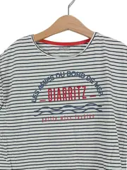 Vorschaubild 2 von Kinder T-Shirt gestreift Biarritz Aufdruck Gr. 152 Maritim