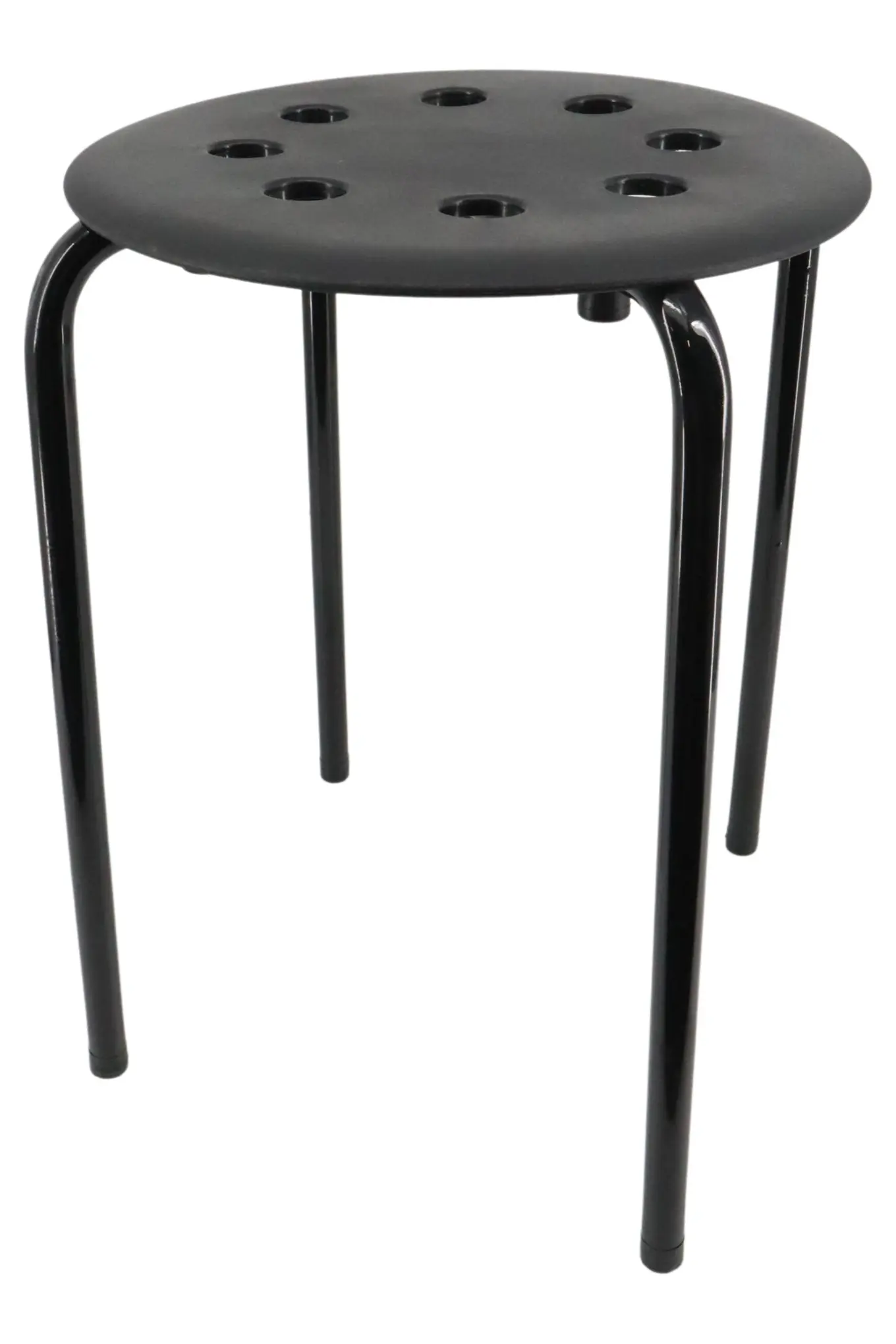 IKEA Marius Hocker Schwarz Modern Kunststoff Metall Sitzhocker