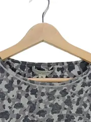 Vorschaubild 3 von Pullover Damen Animal Print Leo Grau Gr. M Langarm Baumwolle